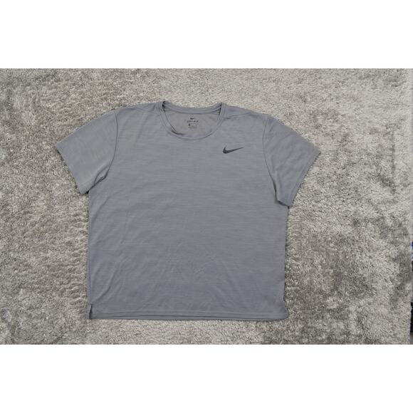Nike Men's Gray Polyester T-Shirt 2XL, Preowned Gym run - Picture 3 of 6